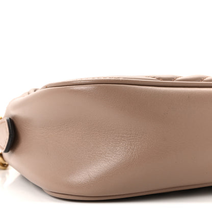 Gucci Calfskin Matelasse Small GG Marmont Chain Shoulder Bag Porcelain Rose 9 of 10
