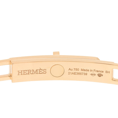 Hermes 18K Yellow Gold Diamond Pave PM Kelly Chaine Bracelet SH 3 of 4