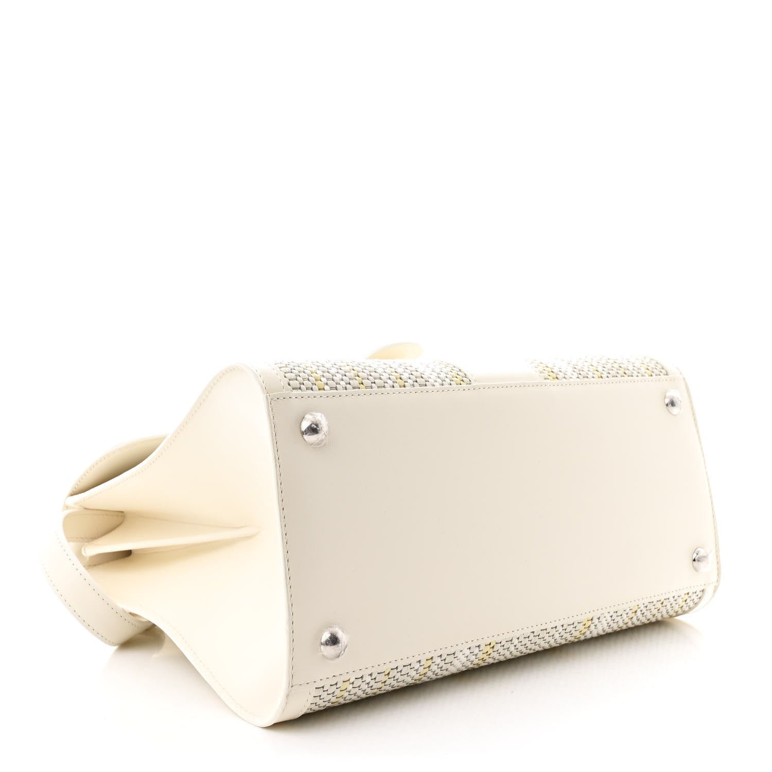 Delvaux Canvas Box Calfskin MM Brillant Satchel Ivory 4 of 9
