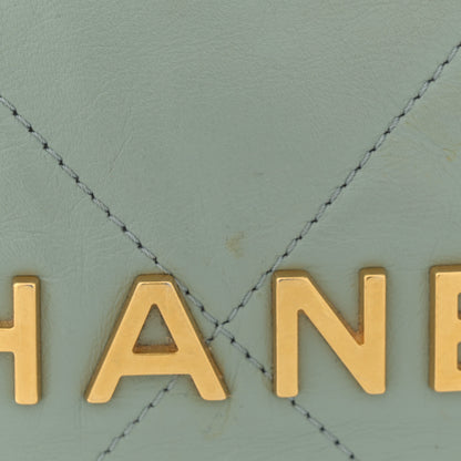 Chanel Shiny Calfskin Quilted Small Chanel 22 Grey 14 of 18