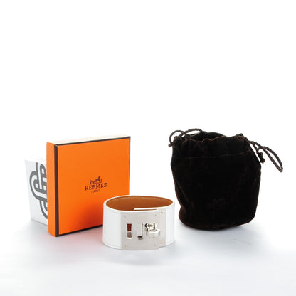 Hermes Epsom Kelly Dog Cuff White 6 of 6