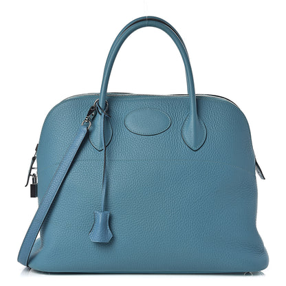 Hermes Taurillon Clemence Bolide 35 Turquoise 1 of 15
