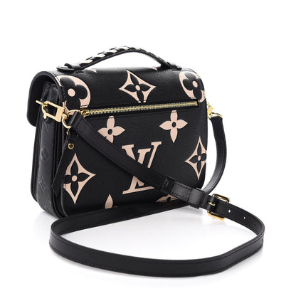 Louis Vuitton Empreinte Monogram Giant Crafty Pochette Metis Black Creme 2 of 8