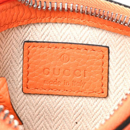 Gucci Pebbled Calfskin Mini B Shoulder Bag Orange 6 of 11