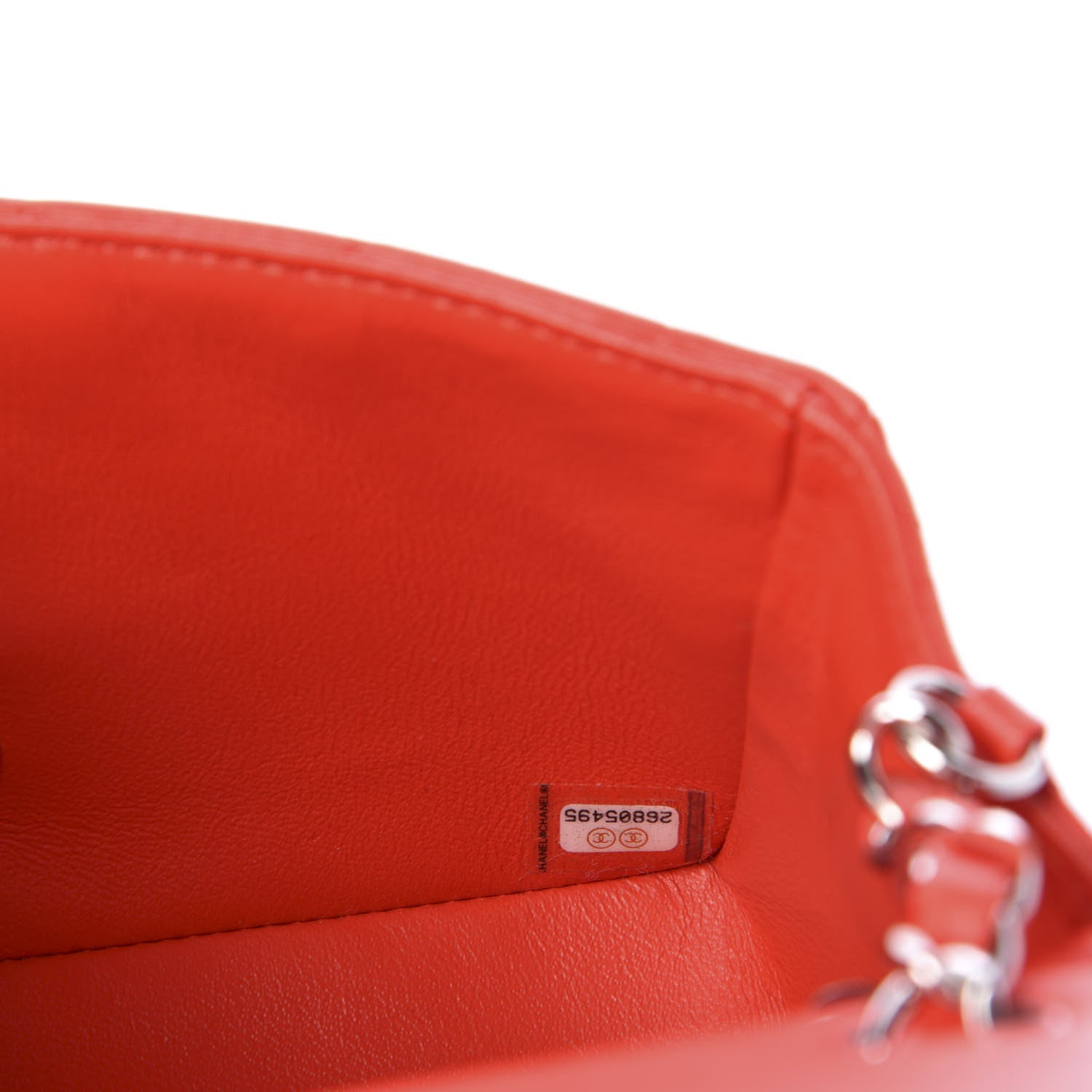 Chanel Lambskin Quilted Mini Rectangular Flap Red 9 of 11