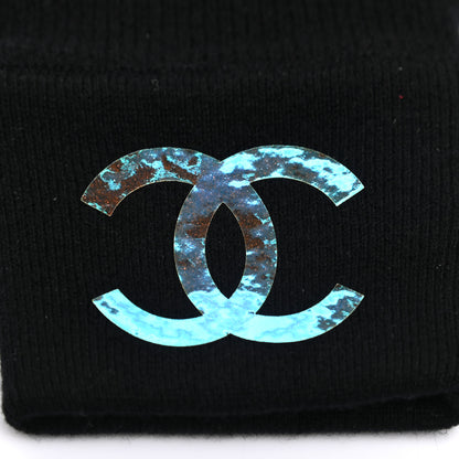 Chanel Cashmere CC Logo Gloves Black 4 of 5