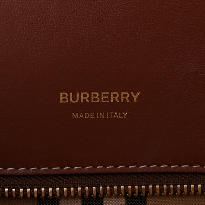 Burberry Calfskin Vintage Check Small Two Handle Title Bag Black 6 of 11