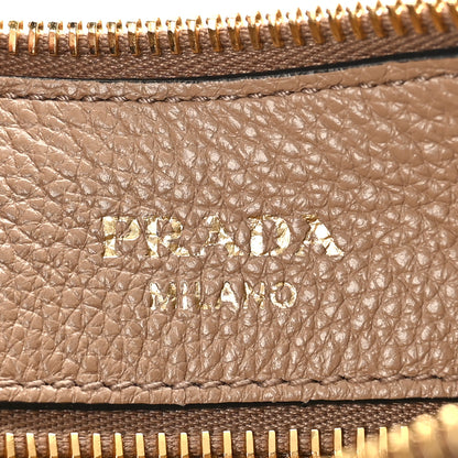 Prada Vitello Phenix Zippered Messenger Hobo Cammeo 6 of 8