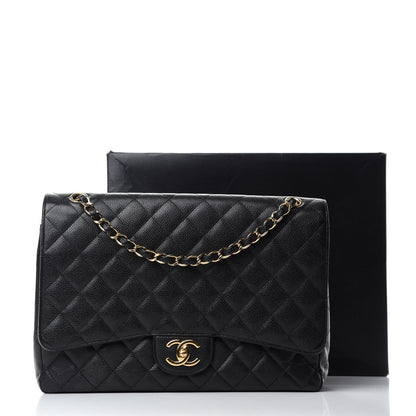 Chanel Caviar Quilted Maxi Double Flap Black 15 of 15