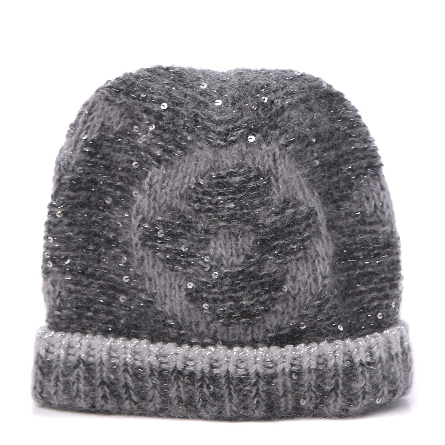 Louis Vuitton Monogram Glitter Sunset Beanie Hat Grey 1 of 5