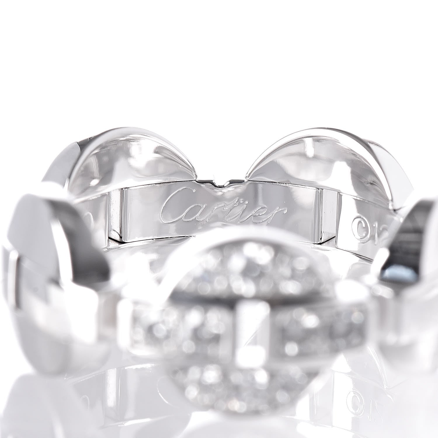 Cartier 18K White Gold Diamond Himalia Ring 52 6 5 of 7