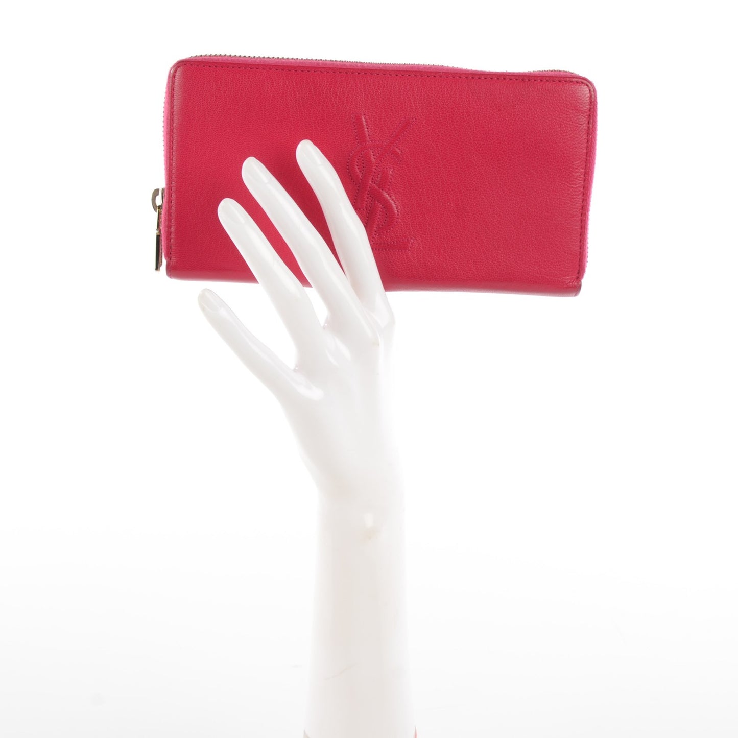 Chevre Belle De Jour Zip Around Wallet Fuchsia