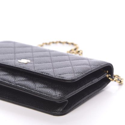 Chanel Caviar Quilted Wallet On Chain WOC Black 10 of 11