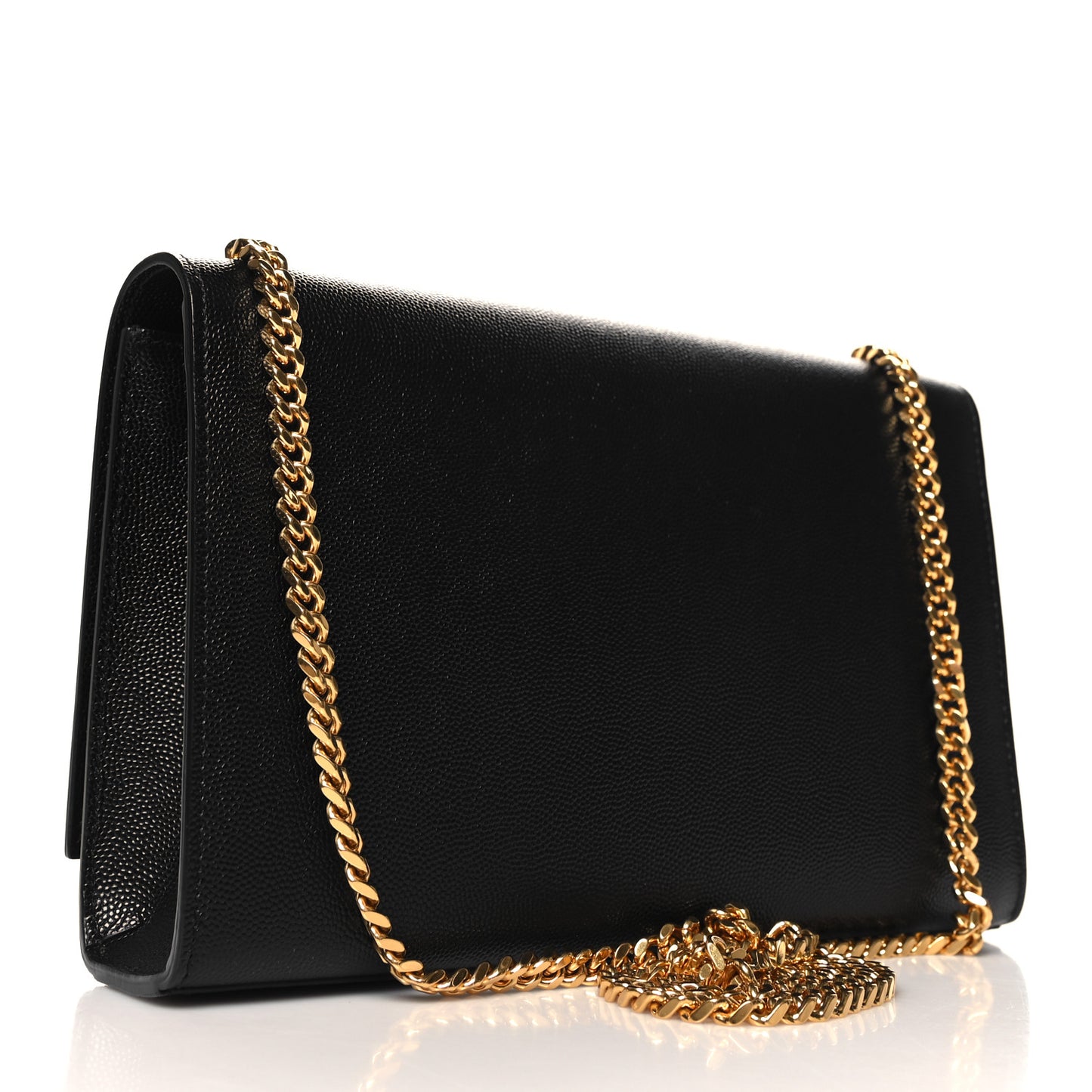 Grain De Poudre Medium Classic Monogram Kate Satchel Black