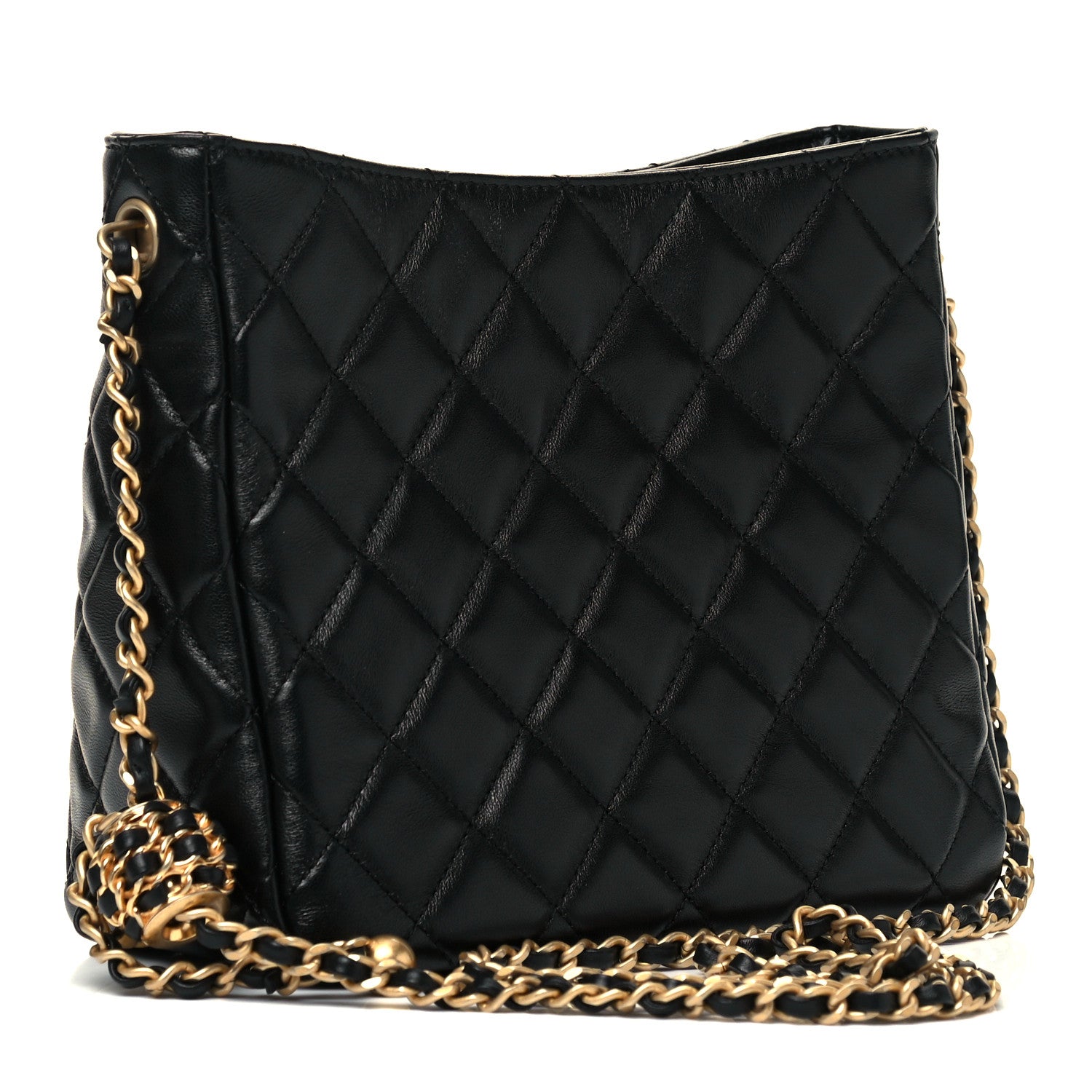 Chanel Lambskin Quilted Small Pearl Crush Hobo Black 3 of 7
