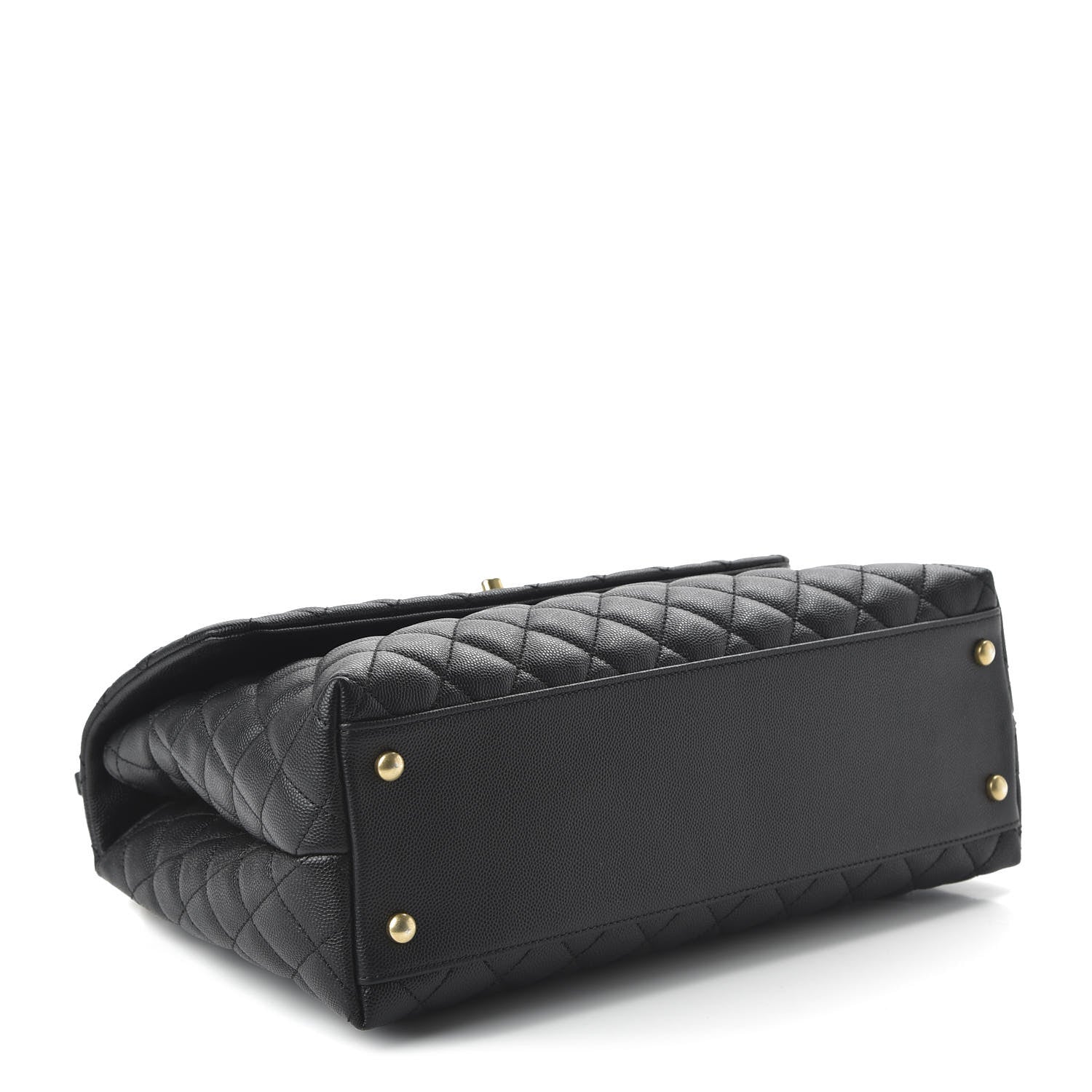 Chanel Caviar Quilted Medium Coco Handle Flap Black 4 of 11
