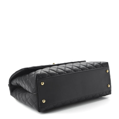 Chanel Caviar Quilted Medium Coco Handle Flap Black 4 of 11
