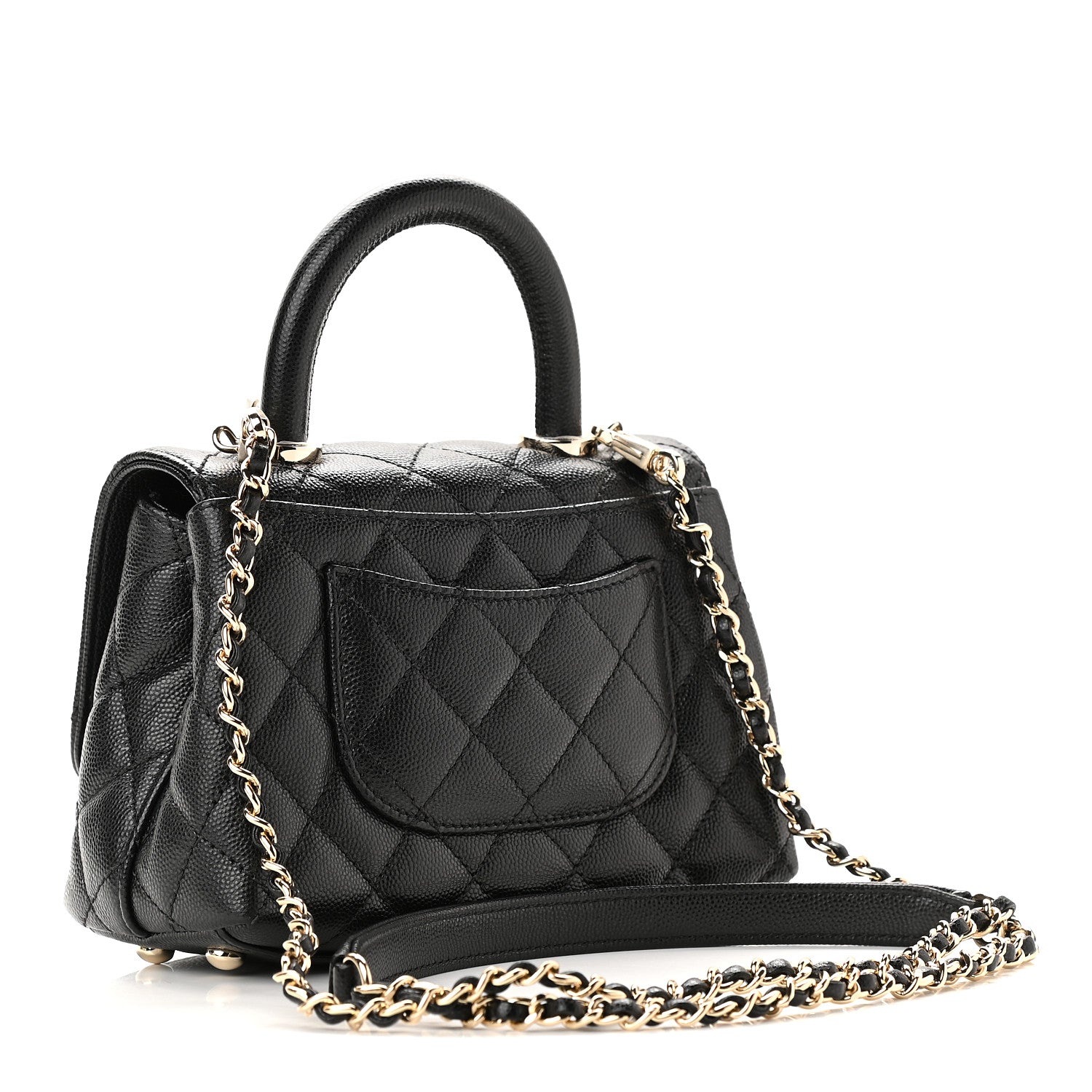 Chanel Caviar Quilted Extra Mini Coco Handle Flap Black 3 of 9