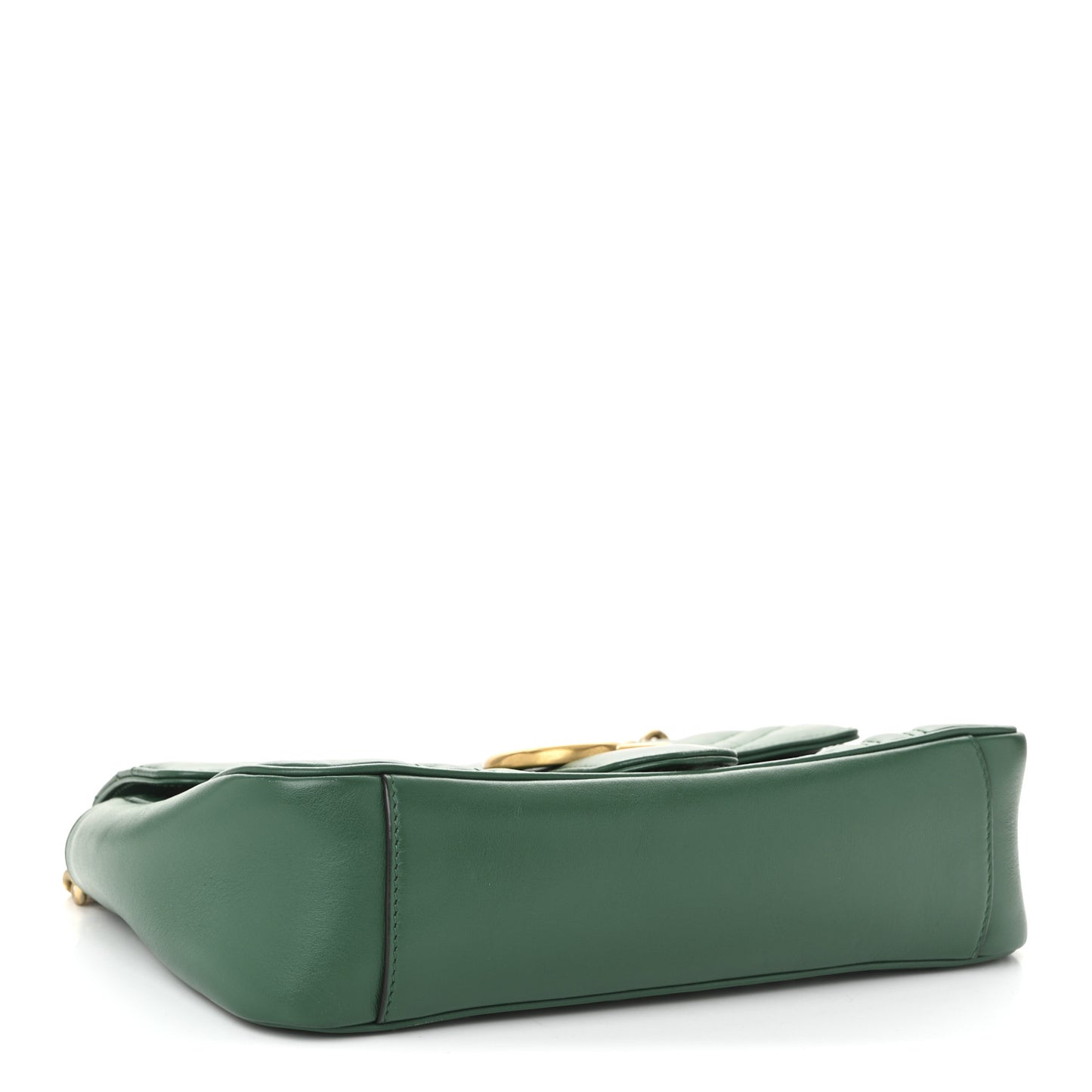 Calfskin Matelasse Small GG Marmont Shoulder Bag Emerald Green