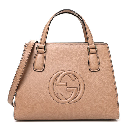 Gucci Dollar Calfskin Medium Soho Top Handle Satchel Camelia 1 of 10
