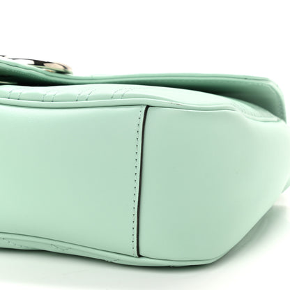 Gucci Calfskin Matelasse Small GG Marmont Shoulder Bag Water Green 10 of 10