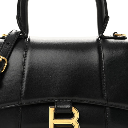Balenciaga Shiny Box Calfskin Hourglass Top Handle Bag XS Black 7 of 9