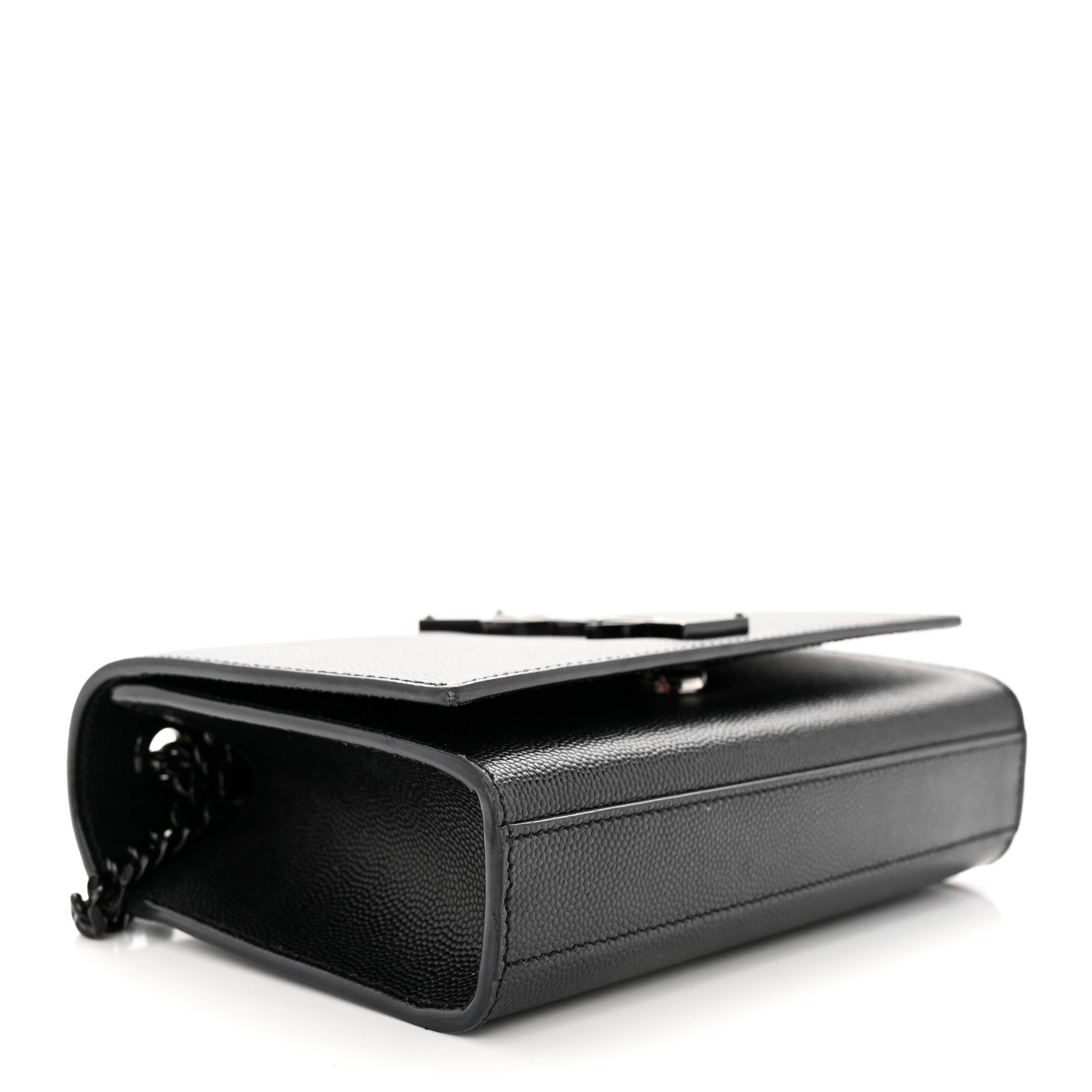 Saint Laurent Grain De Poudre Small Monogram Monochrome Kate Satchel Black 4 of 10