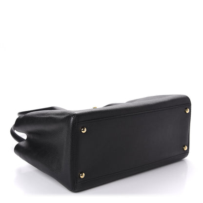 Chanel Calfskin Small Cerf Executive Shopper Tote Black 4 of 12