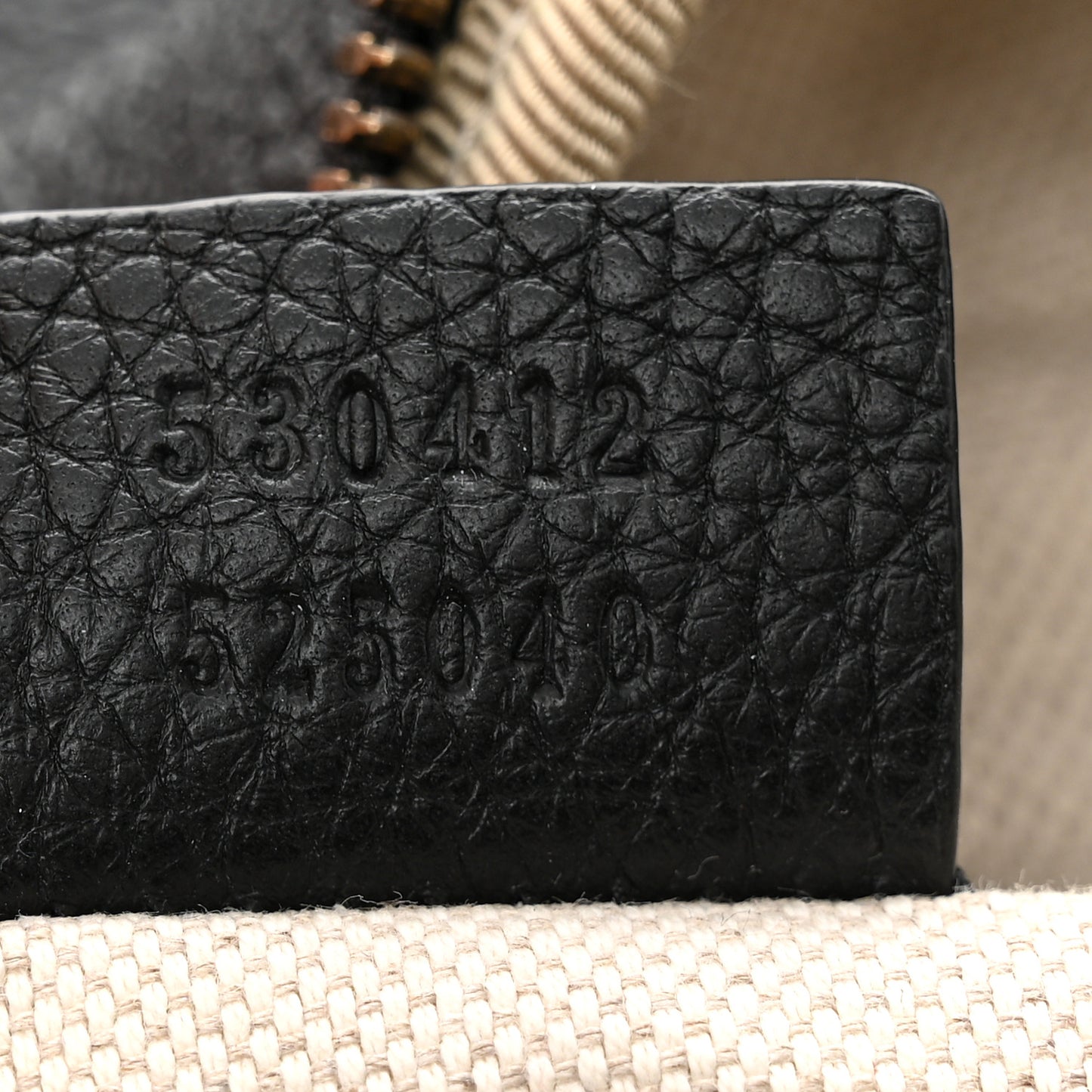 Grained Calfskin Logo Belt Bag Black