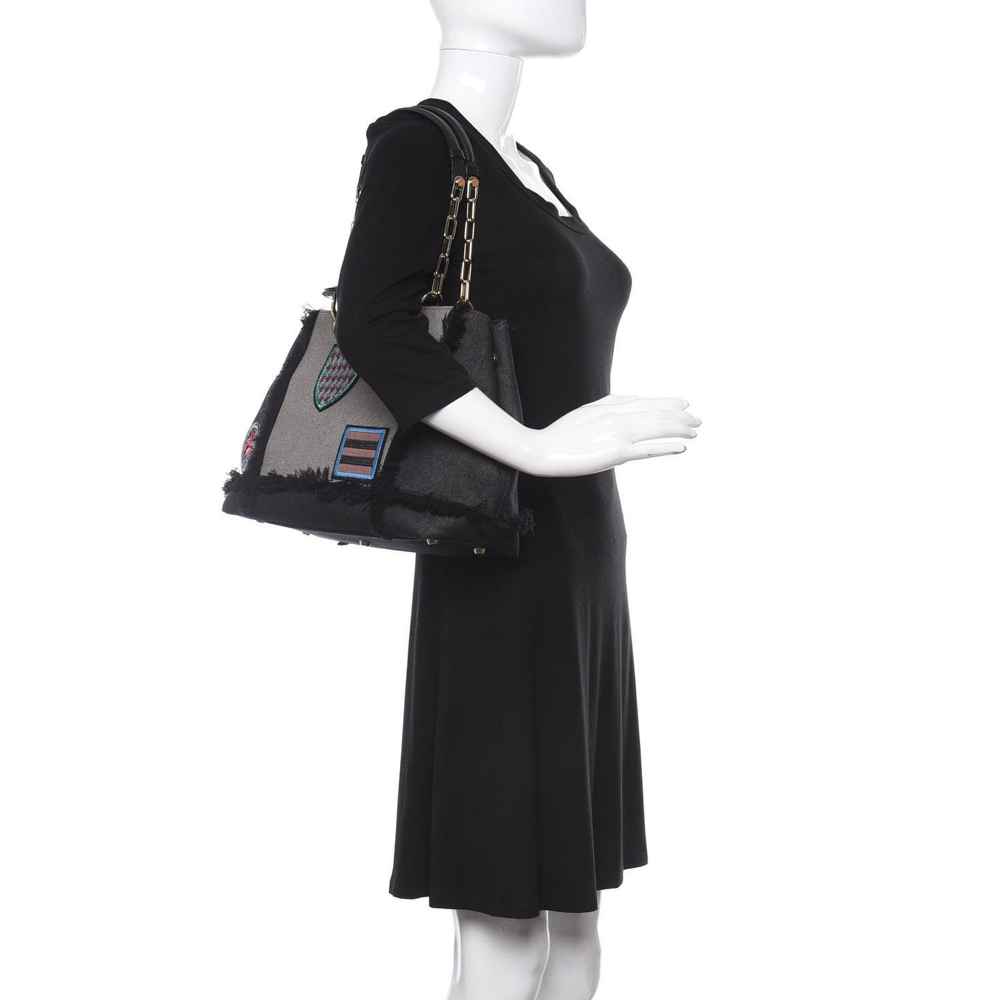 Denim Dior D Light Tote Multi