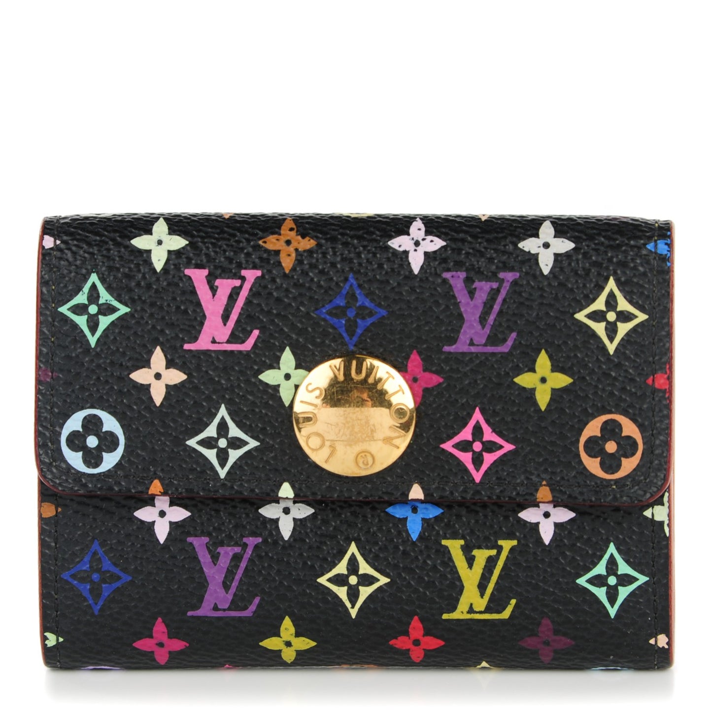 Monogram Multicolor Business Card Holder Black