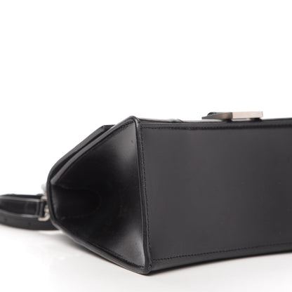 Balenciaga Shiny Box Calfskin Graffiti Logo Small Hourglass Top Handle Bag Black Silver 6 of 9