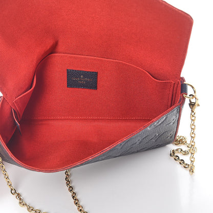 Louis Vuitton Empreinte Pochette Felicie Chain Wallet Marine Rouge 5 of 10