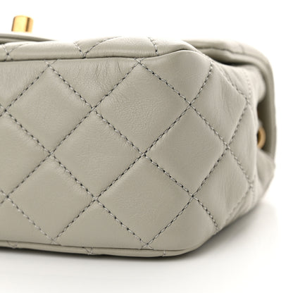 Chanel Lambskin Quilted Mini Pearl Crush Flap Grey 11 of 12