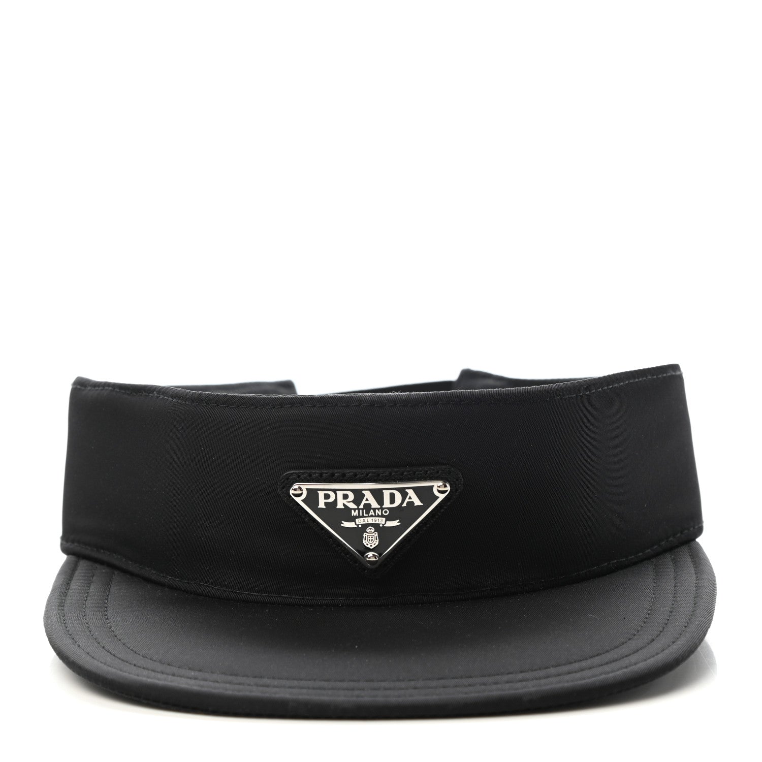 Prada Nylon Metal Triangle Logo Visor M Black 3 of 8