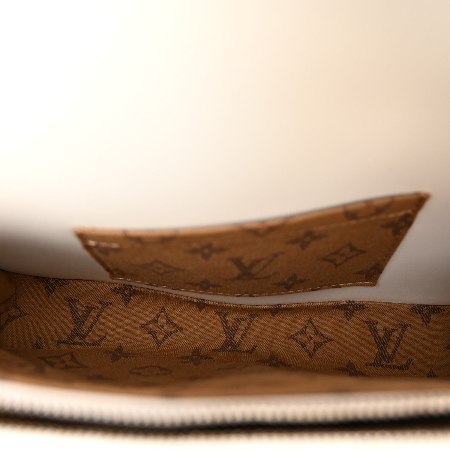 Louis Vuitton Calfskin Reverse Monogram Swing White 5 of 10