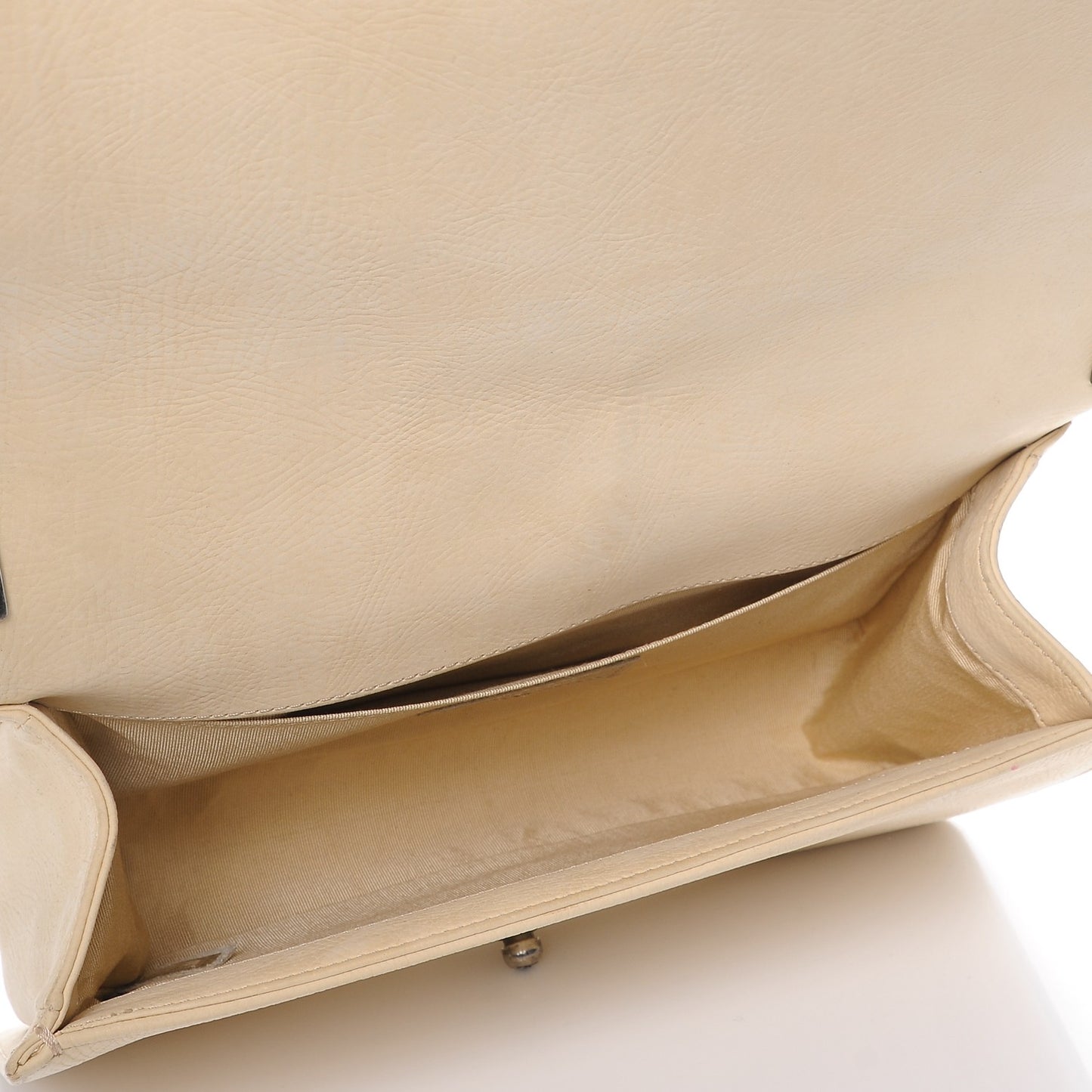 Nubuck Quilted Medium Boy Flap Beige