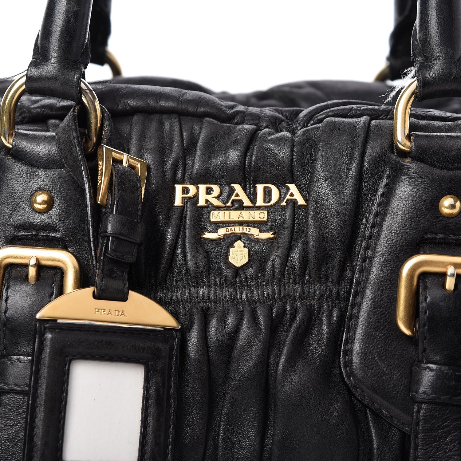 Prada Nappa Gaufre Satchel Black 10 of 13