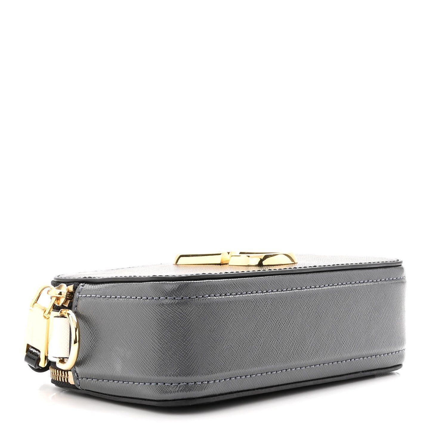 Saffiano Snapshot Camera Bag Black Grey