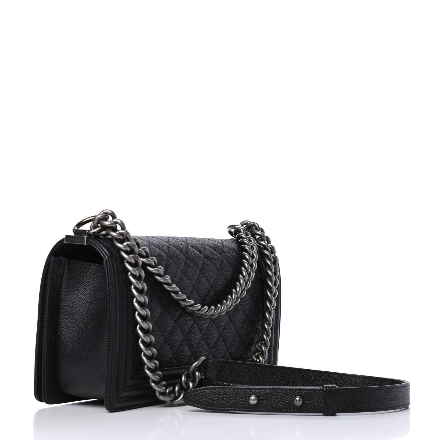Chanel Caviar Quilted Medium Boy Flap Black 3 of 4