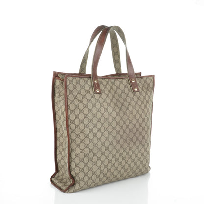 Gucci GG Plus Monogram Medium Signature Web Loop Vertical Tote Brown 3 of 7
