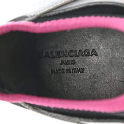Balenciaga Calfskin Neoprene Mesh Suede Womens Race Runner Sneakers 42 Black Silver Pink 7 of 14