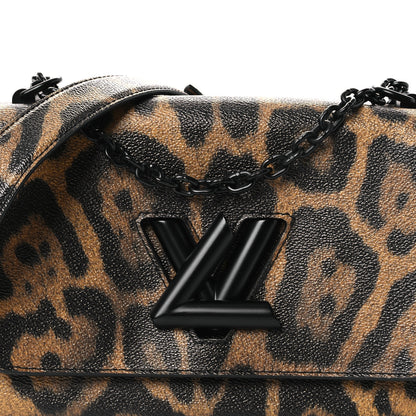 Louis Vuitton Calfskin Wild Animal Print Twist Shoulder Bag MM 7 of 11