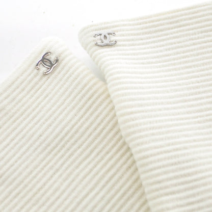 Chanel Lambskin Wool Long Gloves Size 7 White 3 of 5