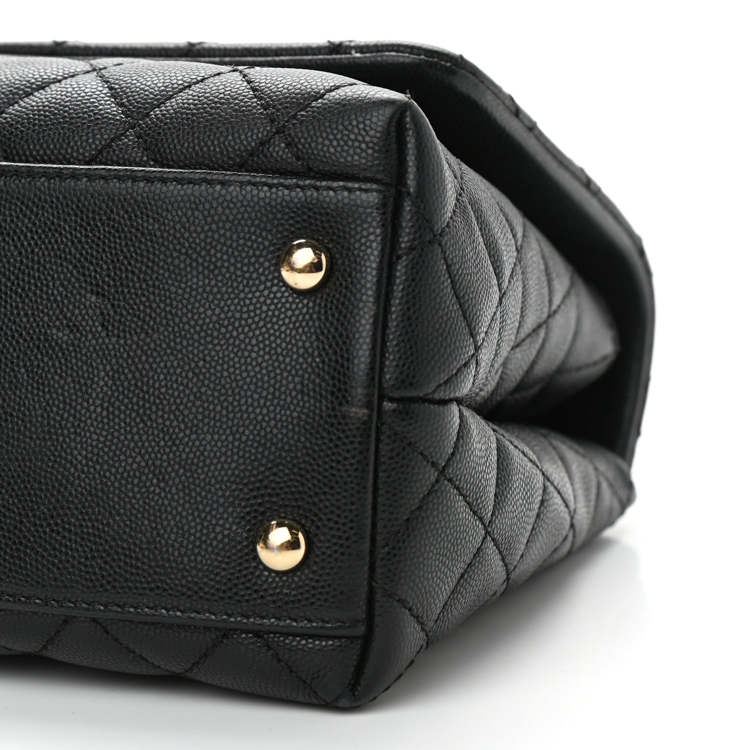 Chanel Caviar Lizard Embossed Quilted Small Coco Handle Flap Black 10 of 11