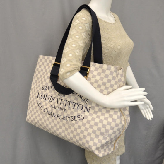 Louis Vuitton Damier Azur Cabas GM 2 of 11