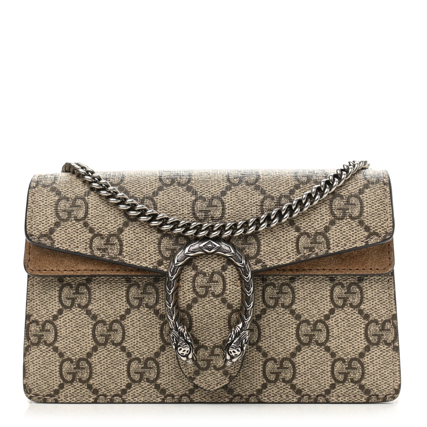 GG Supreme Monogram Super Mini Dionysus Shoulder Bag Taupe