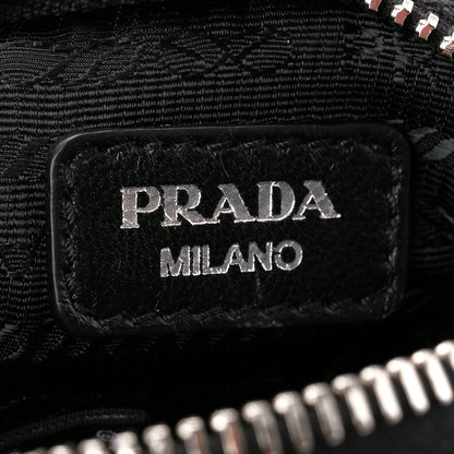 Prada Re-Nylon Nappa Triangle Quilted Padded Double Handled Zip Pocket Tote Black 10 of 13