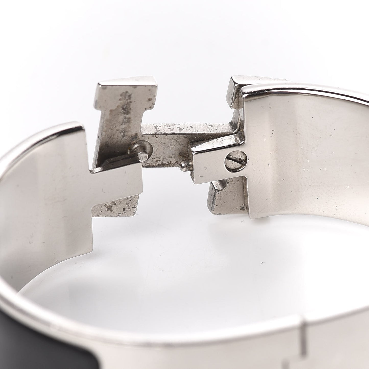 Enamel Wide Clic Clac H Bracelet PM Black