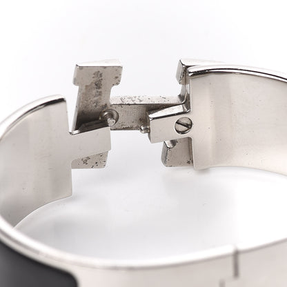 Hermes Enamel Wide Clic Clac H Bracelet PM Black 4 of 5
